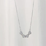 Creative Magnetic Folding Heart-Shaped Four-Leaf Clover Pendant Necklace Popular Jewelry Two Ways to Wear Unusual Party Gift