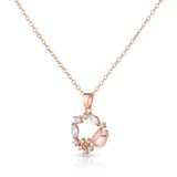 Rose Gold Tulip Zircon Necklace – Pendant for Women
