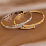 Zircon Nail Design Bracelet | Elegant and Sparkling