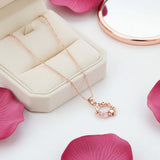 Rose Gold Tulip Zircon Necklace – Pendant for Women